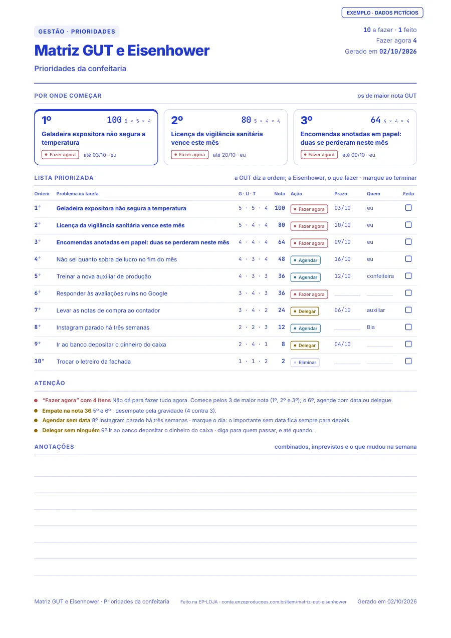 Página 1 do PDF de exemplo