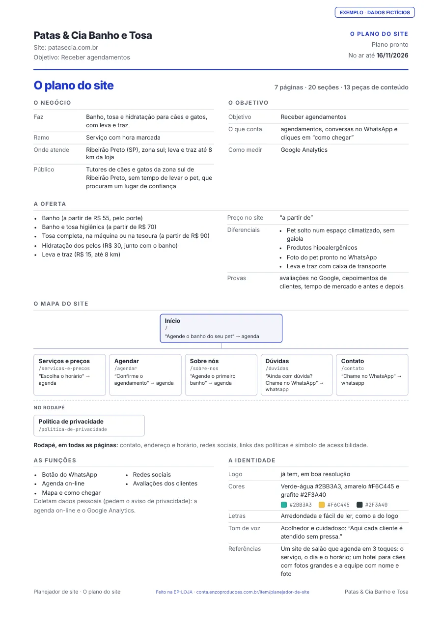 Página 1 do PDF de exemplo